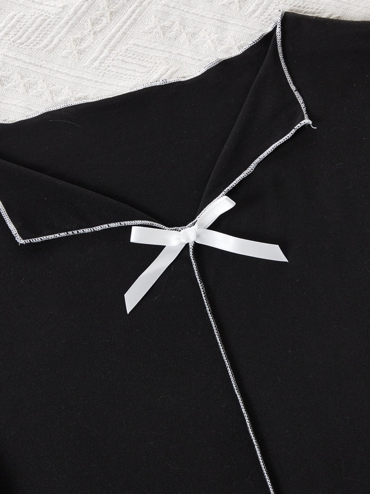 Midnight Bow 3-Piece Lounge Pajama Set