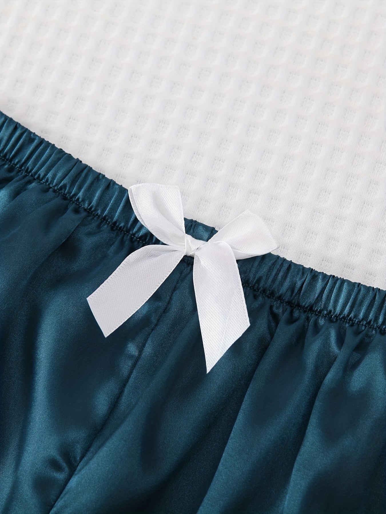 Women’s Satin Pajama Shorts Set – Pack of 3