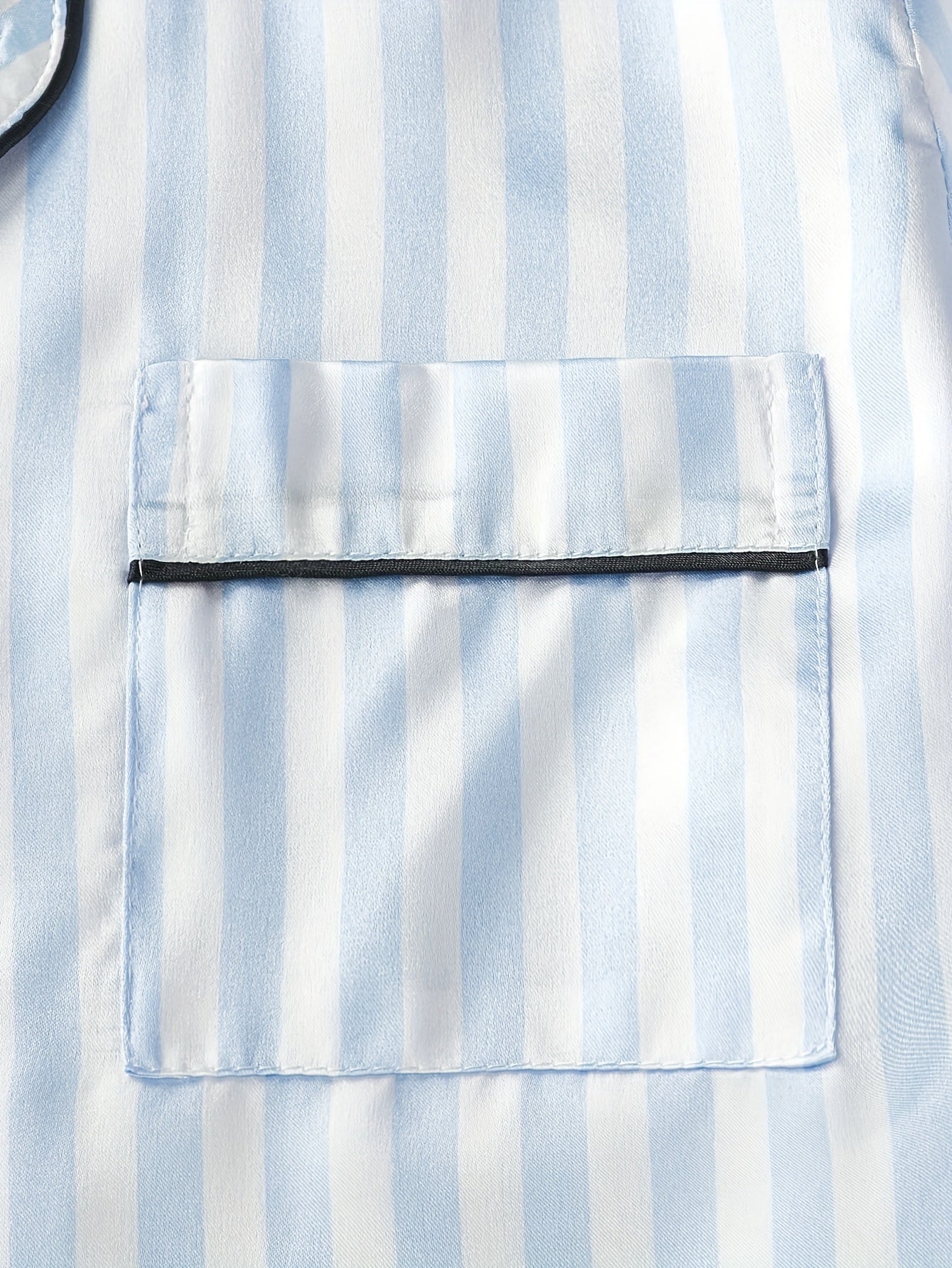 Blue Stripe Luxe 3-Piece Pajama Set 💙✨